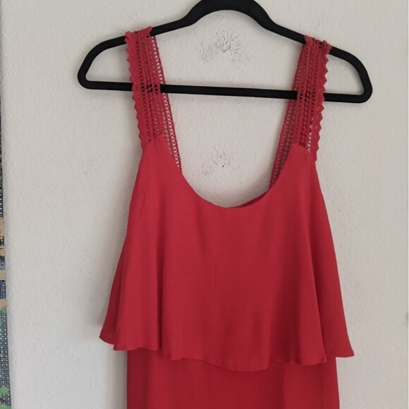 Anthropologie Maeve Tisana Flowy Dress in Red Sz 2 - Picture 5 of 10